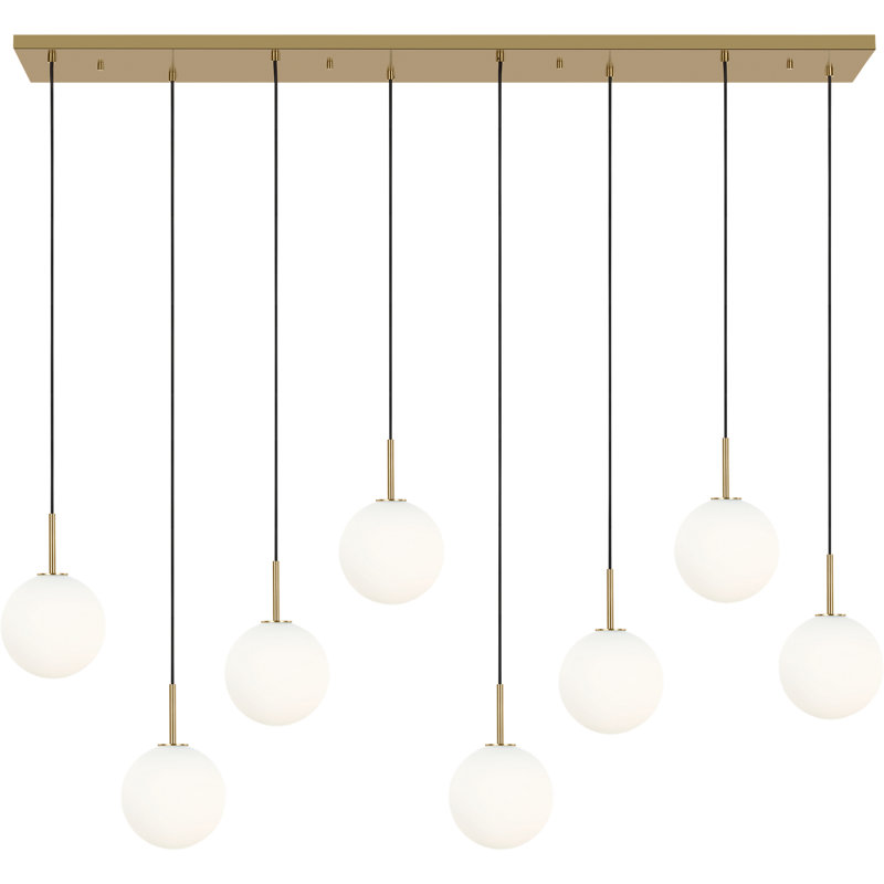 Thadine Richard June Modern Sorelle Chandelier, 60.2, Estate Brass