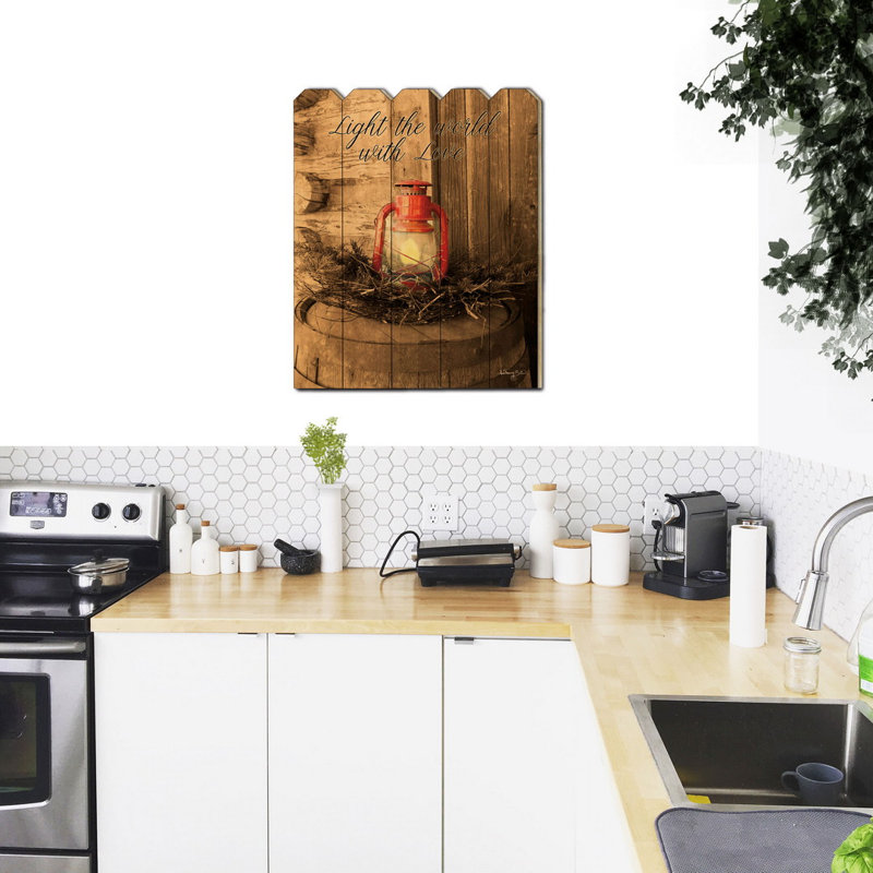 'Light the World' Print on Wood