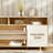 Fluted TV Stand For 70 Inch TV, Modern Entertainment Center W/ Storage, Wood Media Console Cabinet W/Adjustable Shelves & Doors, TV Stands For Living Room, Bedroom, Natural Oak