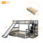 Lit simple superposé au dessus d'un lit double avec tiroirs, rangement et glissade, gris-999330893