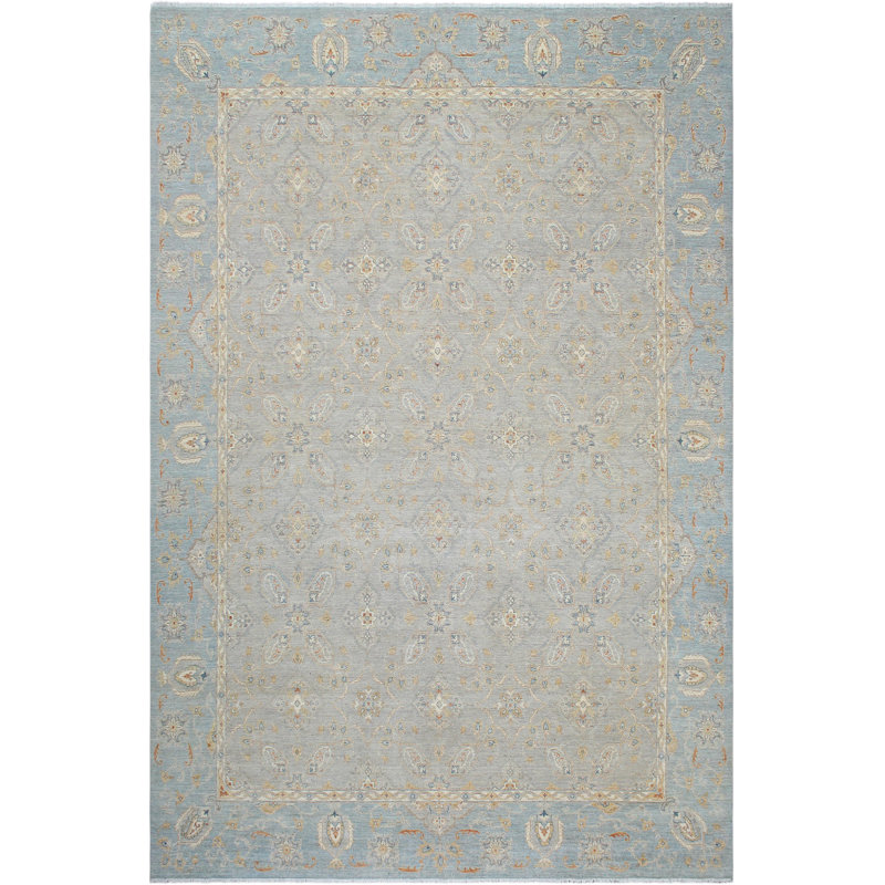 Tapis unique noué à la main 1990S 9 pi 1 po x 11 pi 10 po Kellyanna 1990S