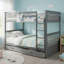 Lit superposé double au-dessus de double en bois massif avec échelles et 2 tiroirs de rangement pour garçons et filles-1757865951-1759249800