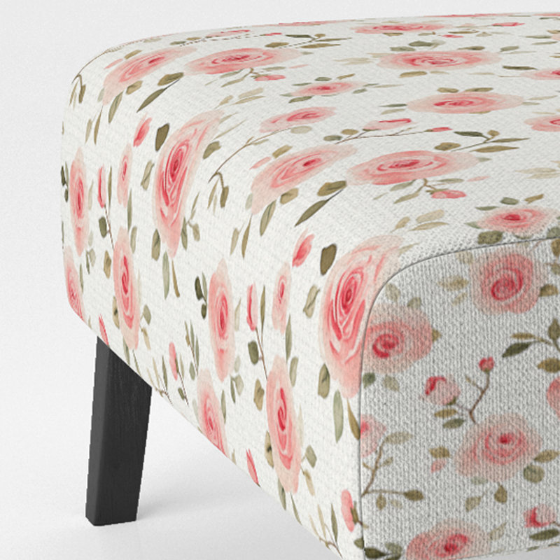 Fauteuil de chambre Floral, Pantoufle sans accoudoirs