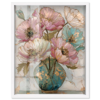 «Lustrous Lilies I Shadowbox Print» par Art Remedy, cadre noir, 16 x 20
