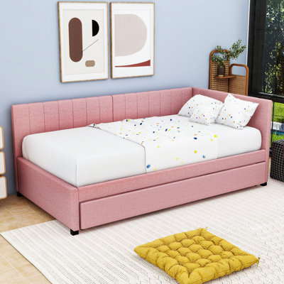 Linen Upholstered Daybed with Trundle