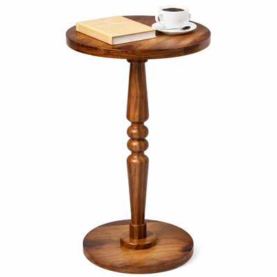 Small Wooden Round Side Table