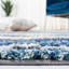 Tapis bleu marine / ivoire à motif abstrait Araya-1879882857