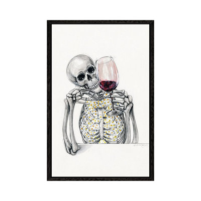 Wine O'clock 1 Piece Wall Art on Canvas