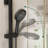 Bathroom Faucet Set With Round Handheld Shower-120233236
