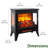 Three-Sided Electric Fireplace Stove, 21" - 3D Flame, Remote Control, Freestanding Heater