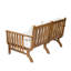 Ensemble de salon de jardin Brynne pour 4 personnes, de style moderne du milieu du siècle, en bois d'acacia, comprenant une causeuse, des fauteuils club et une table basse à lattes, idéal pour l'extérieur.