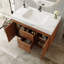 Meuble-lavabo autoportant moderne 36 po avec plateau en pierre frittée-8778382-8778377