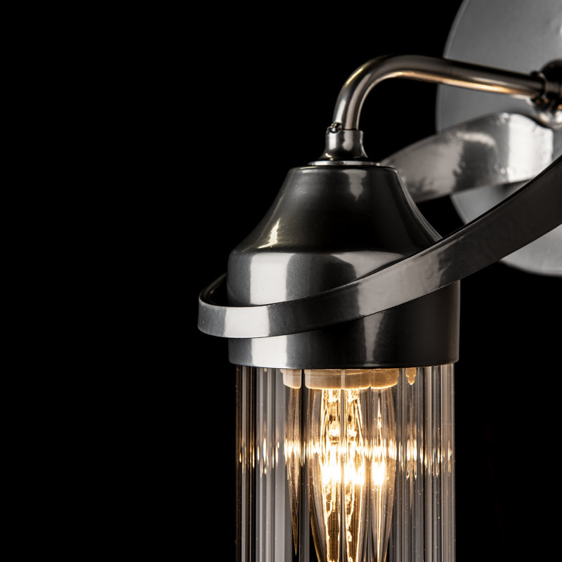 Bow 1 - Light Dimmable Bath Sconce, Sterling