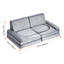 Canapé gris modulaire 10 pièces - housse de peau douce, mousse 28D haute densité, se transforme en lits de plancher de châteaux de voitures, large base centrale basse, polaire à fermeture à glissière, rembourrage en mousse, plusieurs structures, base