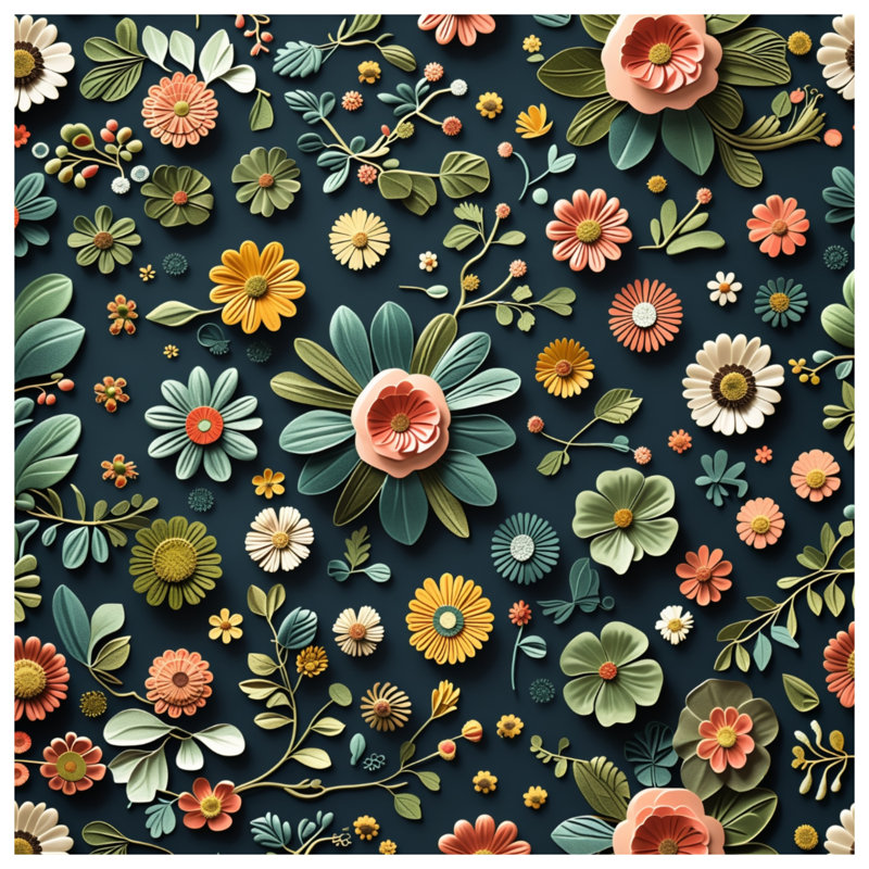 Tapisserie florale - Décoration murale nature, 50in H x60in W with 4 Grommets