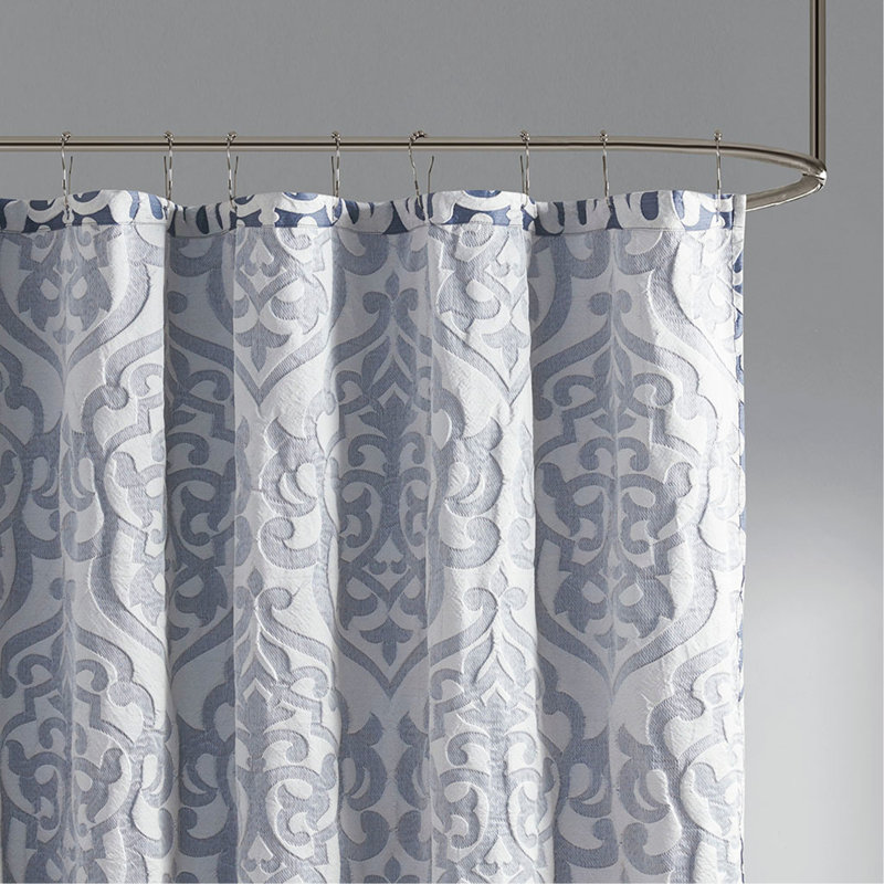 Rideau de douche jacquard, Bleu