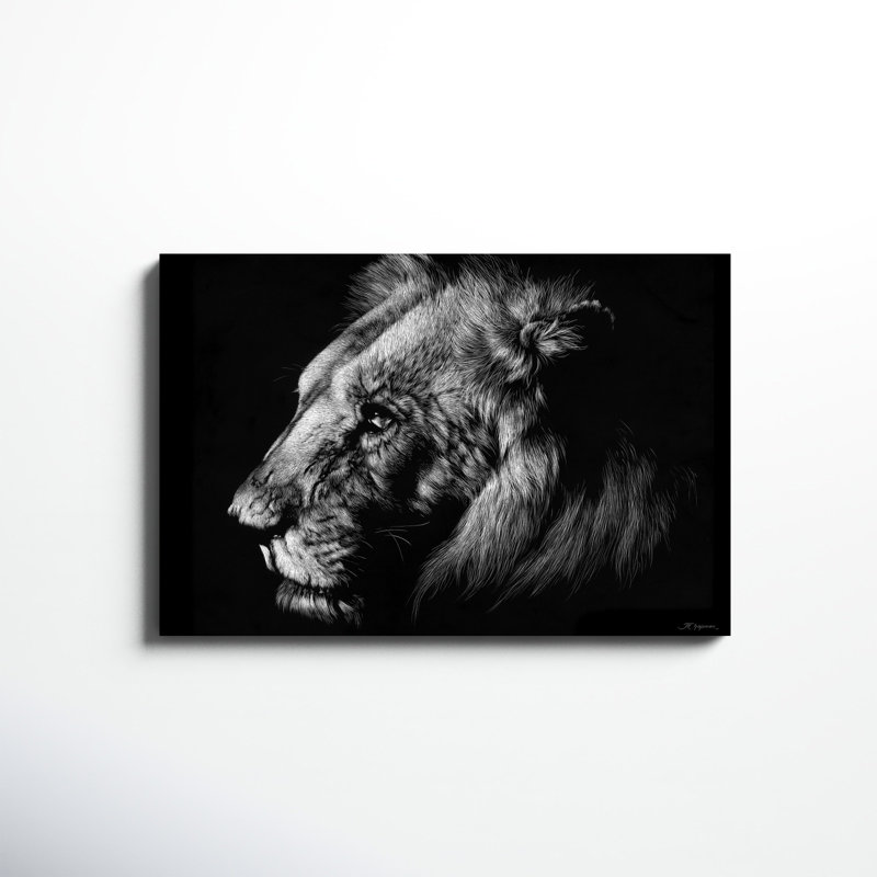 «Wildlife Scratchboard I», impression sur toile, H 24 po x l 36 po