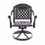 7-Piece All-Weather Cast Aluminum Dining Set, Include 2 Swivel Chairs 4 Dining Chairs And Rectangular Table With Black Frame
