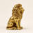 Gold Finish Seated Lion Garden Statue