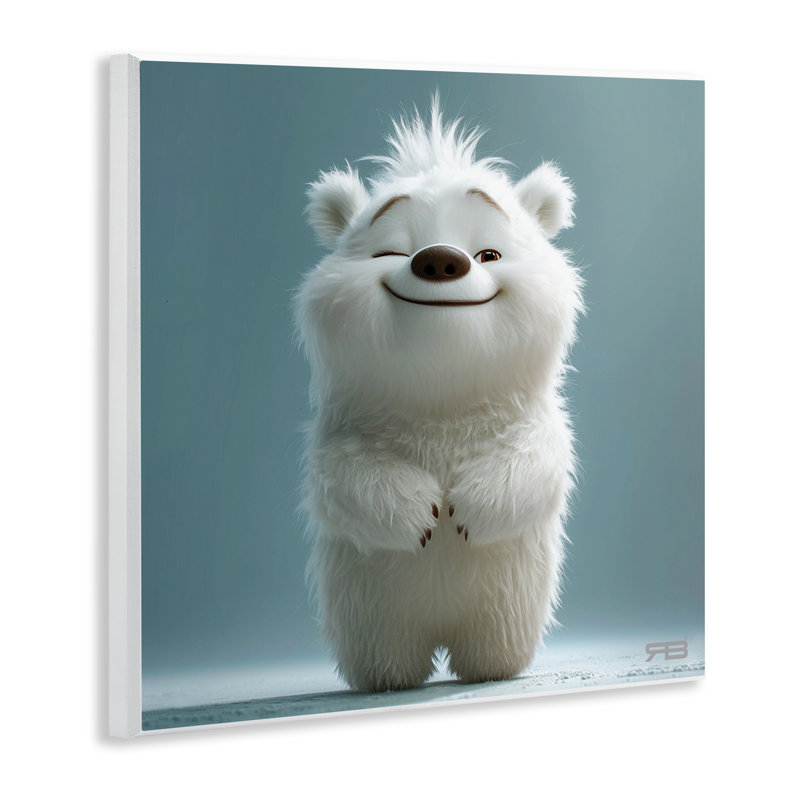 Ours polaire souriant, plaque murale par RB
