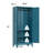 71-inch metal wardrobe, closet with hanging rods for clothes, double doors with two adjustable shelves, bedroom wardrobe, laundry room cabinet, wardrobe (classic, white)-392195712