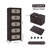 5 Tiers Folding Storage Cabinet, Collapsible Storage Bins With Magnetic Door, Living Room Cabinet-1867462889