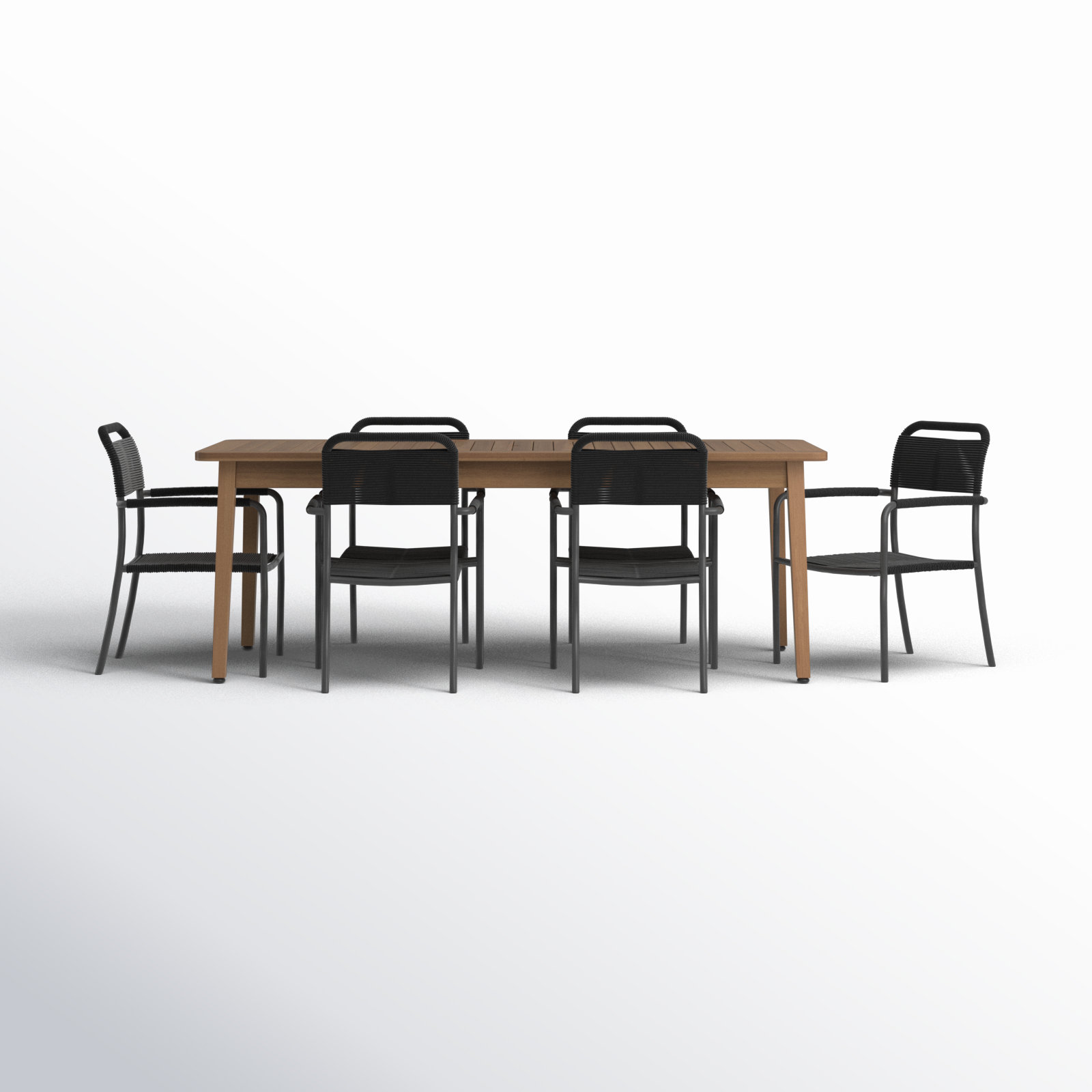 Anautica 85'' Rectangular 6 - Person Outdoor Dining Set
