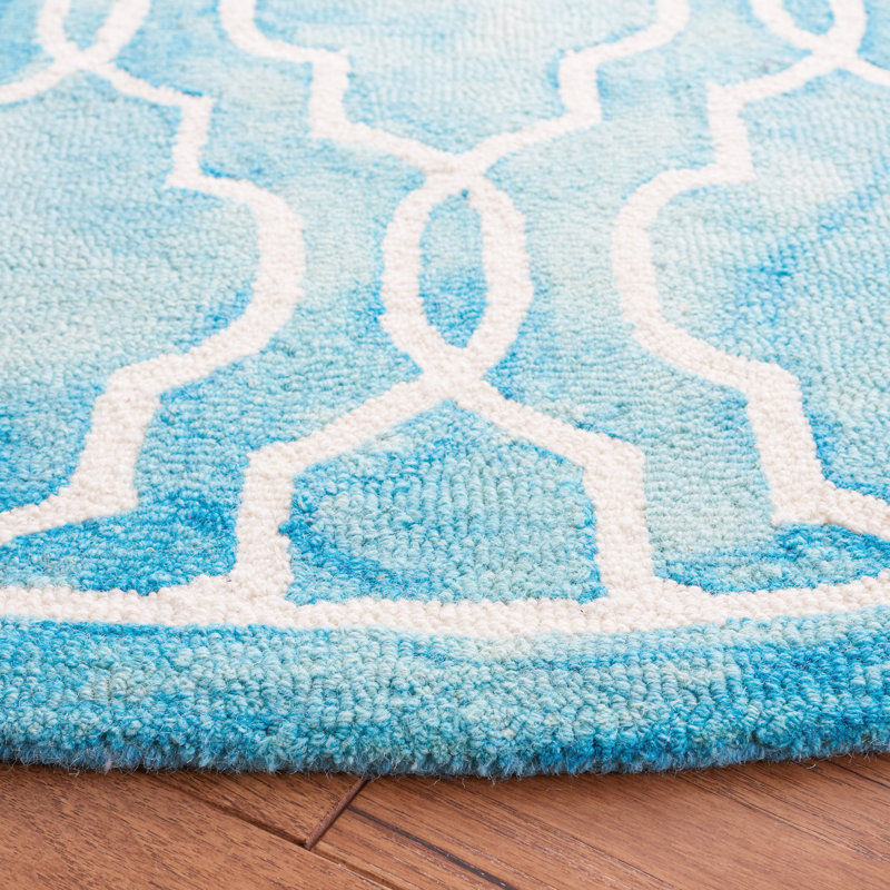Tapis géométrique en laine touffeté à la main Chanal, Rectangle 5 pi x 8 pi