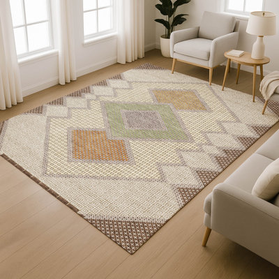 Tapis géométrique Premium lavable à la machine AMF2111 Mayfield