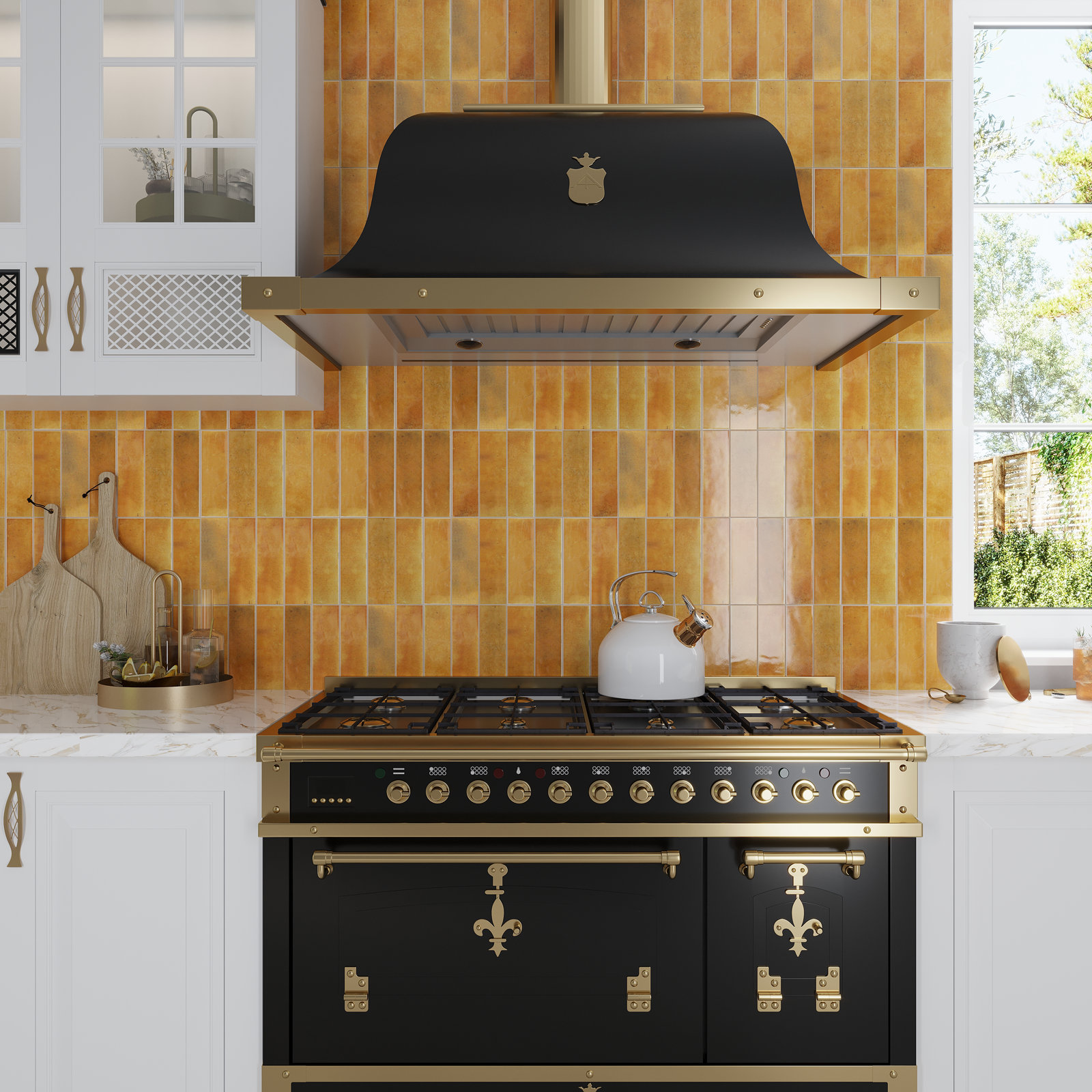 Antiek 3" x 8" Ceramic Subway Tile, Honey Orange