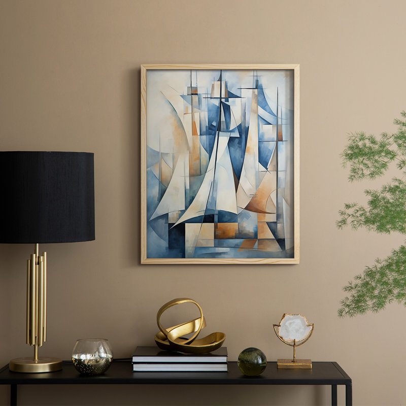 NAUTICAL Series CDIX, reproduction encadrée - bois massif, Naturel, H 21 po x l 17 po