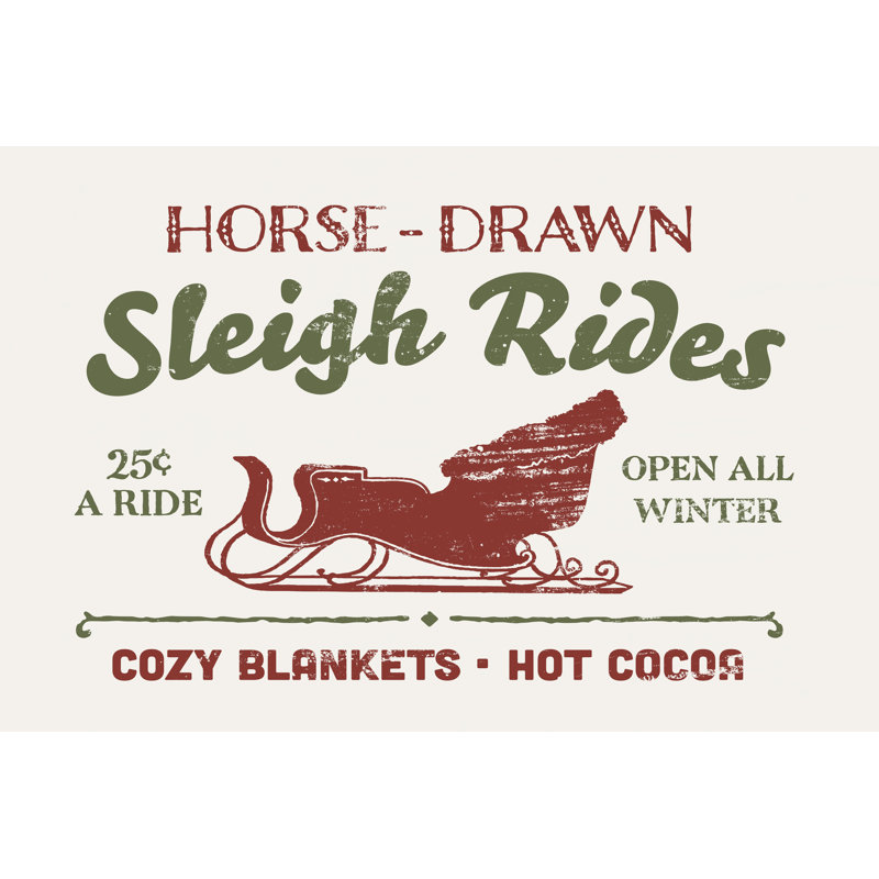 Christmas Farm Sign III by Victoria Barnes - Wrapped Canvas Print, 46cm H x 30cm W x 3.8cm D