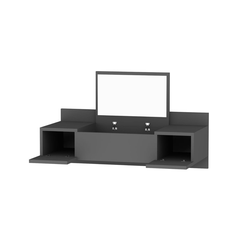 Amaia Dressing Table with Mirror, Grey