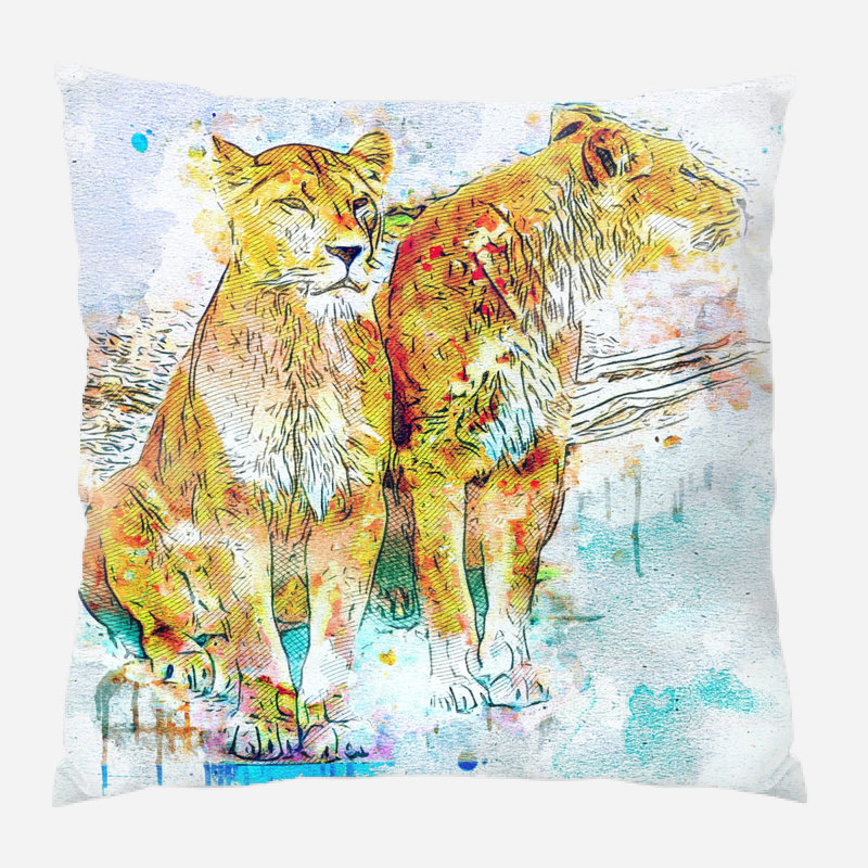 Coussin lioness Brynne, Microsuède, Intérieur