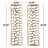 Gold Aluminum Metal Abstract Cutouts Home Wall Decor, Set of 2 7"W, 22"H