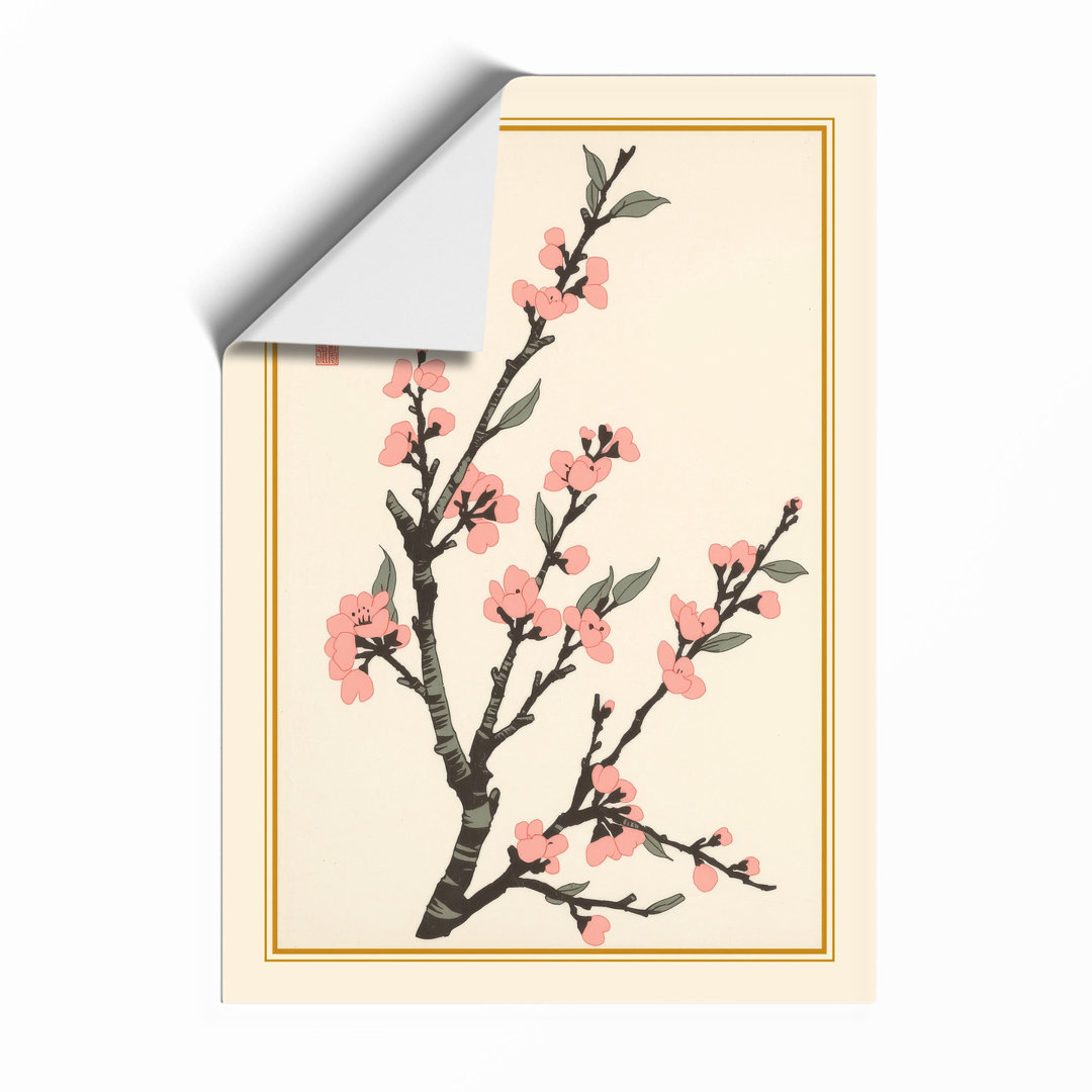 Moonlit Cherry Blossom Japandi - Framed Print
