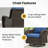 5 - Person Handwoven Wicker Patio Conversation Set With Swivel Glider Chairs, 5" Olefin Cushions-123855013-123855014