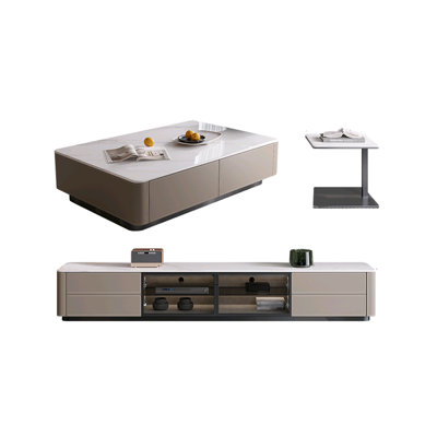 Italian style TV stand paired with coffee table