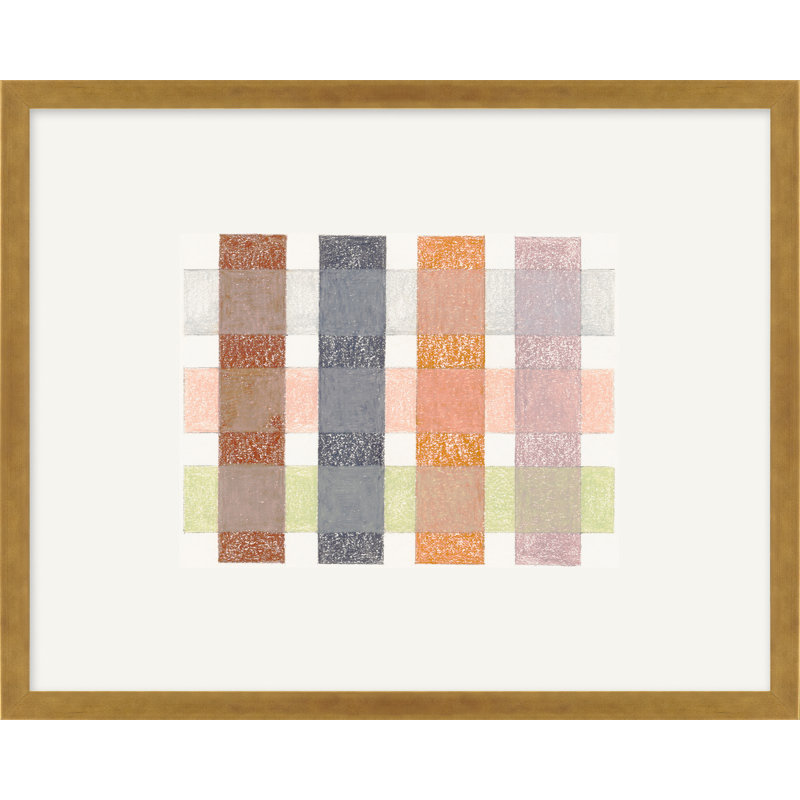 Jarin Untitled (gridlock) no.6 by Beth James - Framed Wall Art, Encadrement doré, L 30 po x H 24 po