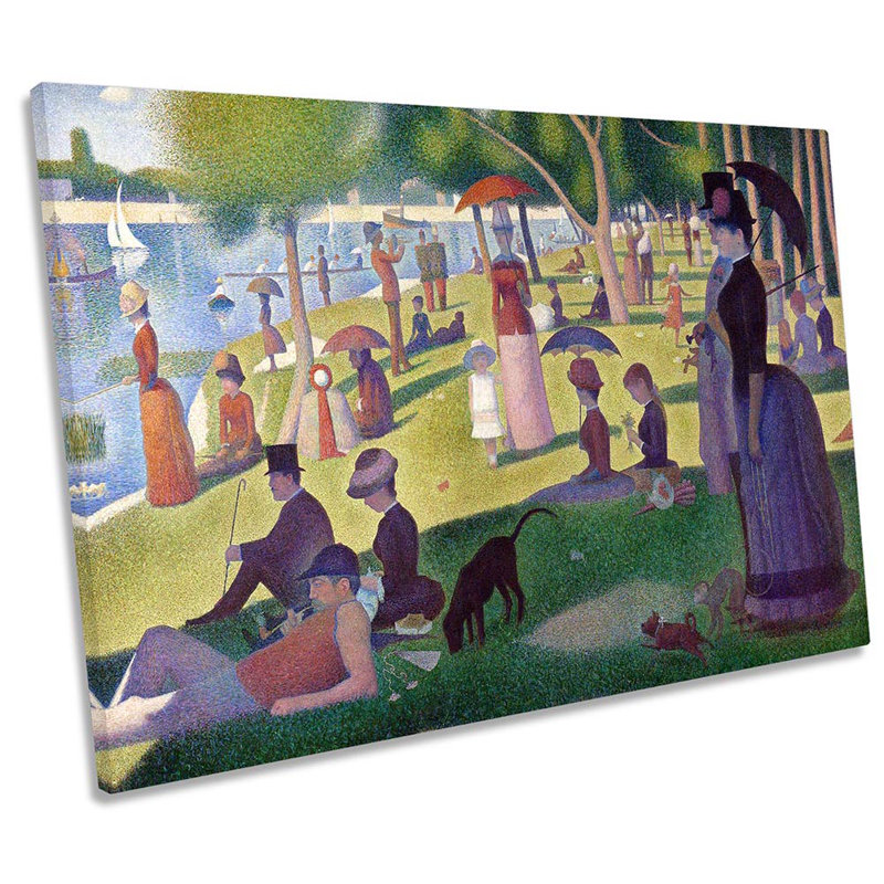 Georges Seurat A Sunday Afternoon - Wrapped Canvas Print, 40.6cm H x 61cm W x 2cm D