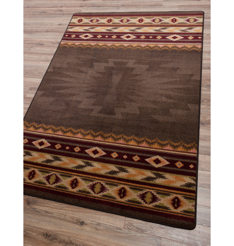 Tapis brun Bushley, Rectangle : 2 pi 8 po x 3 pi 11 po