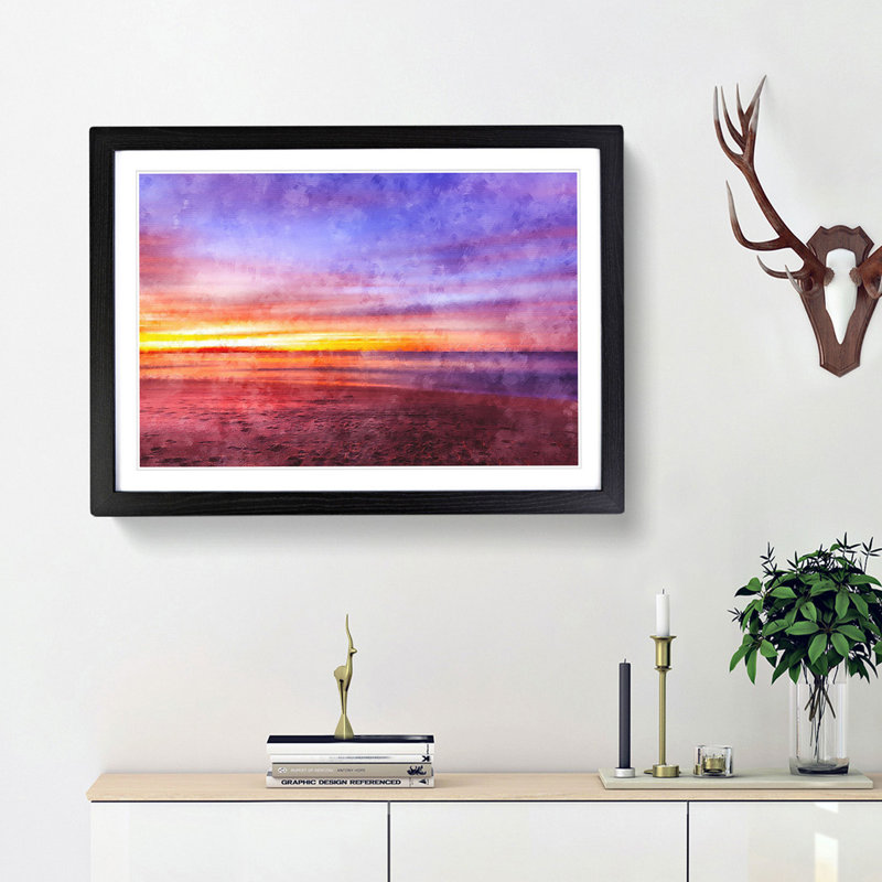 Sydney Beach - Picture Frame Painting Print, 24cm H x 33cm W x 2cm D, Black Framed