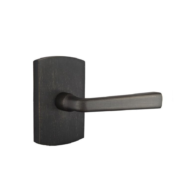 Levier de porte avec rosette Cimarron, Droite, Bronze moyen
