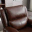 Fauteuil inclinable électrique en cuir véritable de 38,2 po de largeur avec massage chauffant, porte-gobelet dissimulé et port USB (ensemble de 5)-258509297