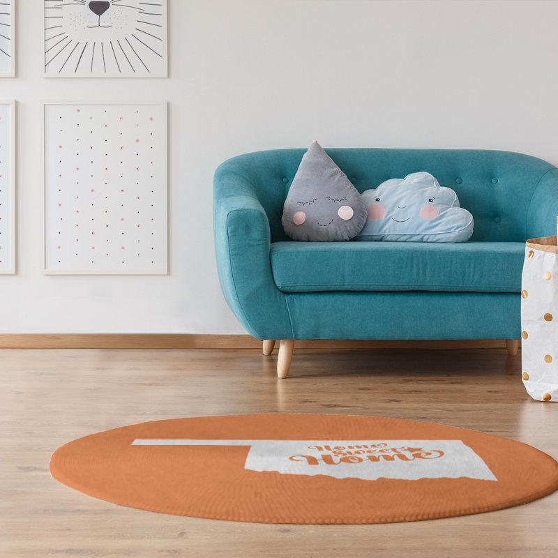Chenille Indoor Rug, Round 5'