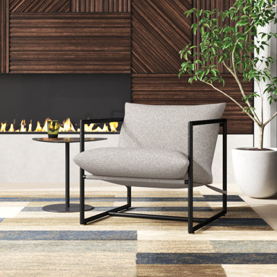 Reagle Modern Metal Framed Sling Accent Chair
