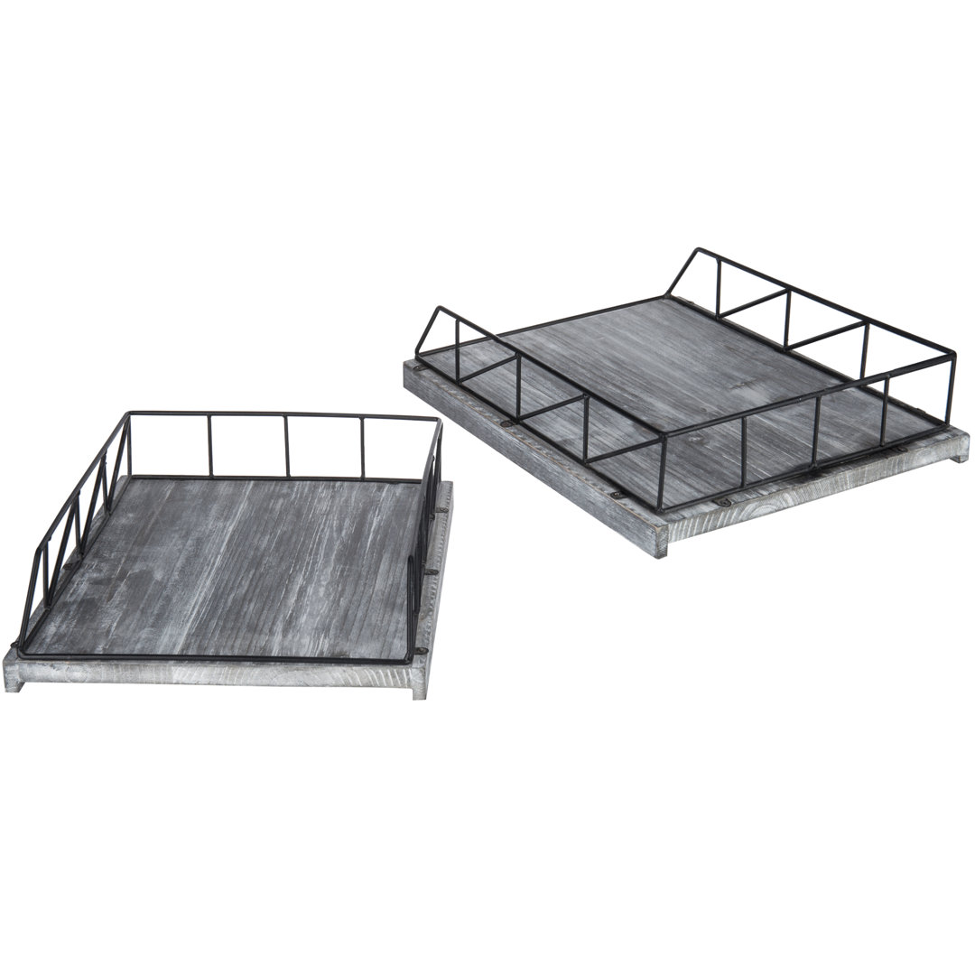 Stackable Office Paper Tray File Organizer (Set of 2) 17 Stories