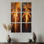 «Golden Perspective Skyscrapers Symphony», ensemble de 6 impressions sur toile gratte-ciel-2077676230-2077676231