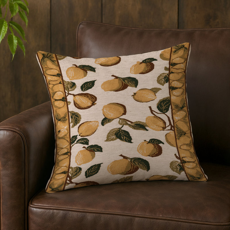 Coussin intérieur et extérieur, Carré 16 po, Coing