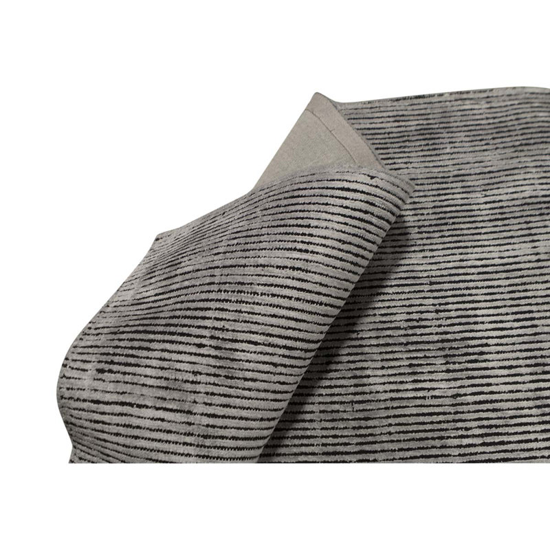 Tapis gris / noir noué à la main de haute qualité